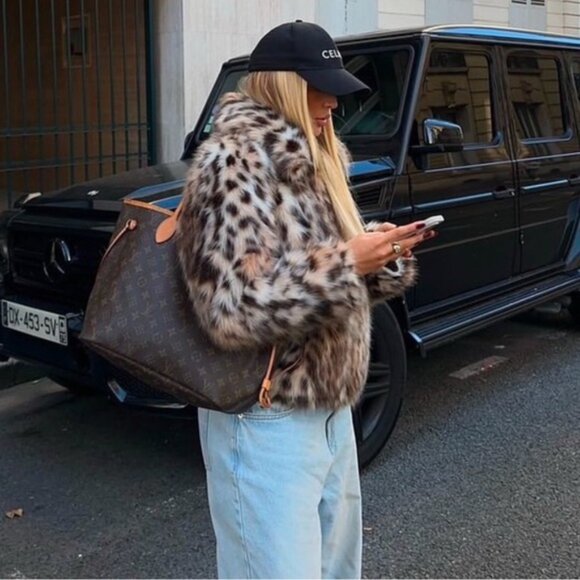 Zara Faux Fur Leopard Jacket ZW Collection - Picture 4 of 11